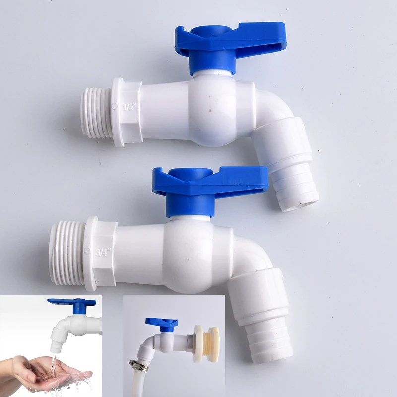 

2~10pcs Size 1/2~3/4'' PVC Valve Threaded Tap Connectors Garden Irrigation Aquarium Fish Tank Hydroponic Frame Adapter DIY