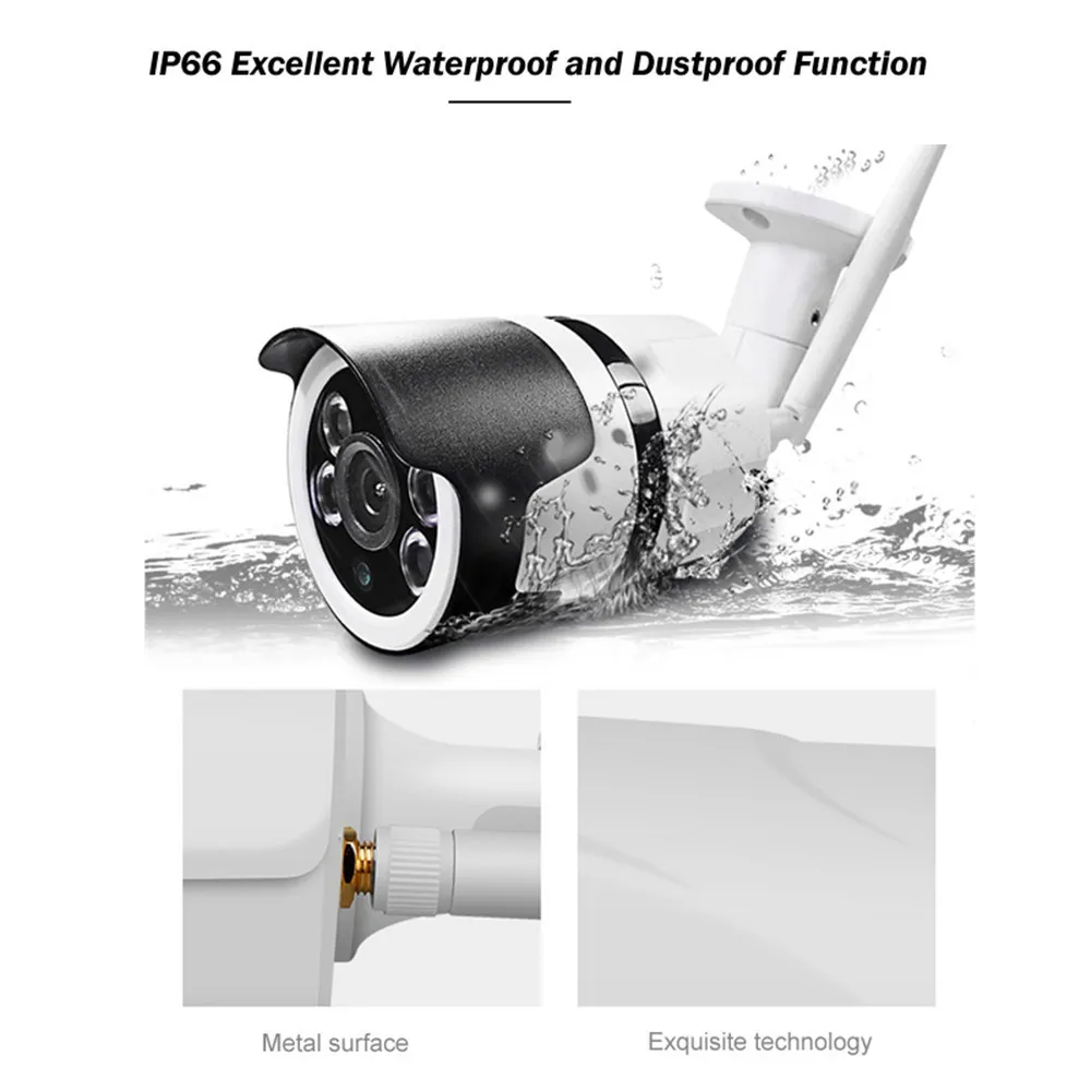 2MP 1080P V380pro APP Outdoor Water-proof IP Bullet Camera Two Way Intercom WIFI Baby Monitor Home Security Alarm CCTV Camera