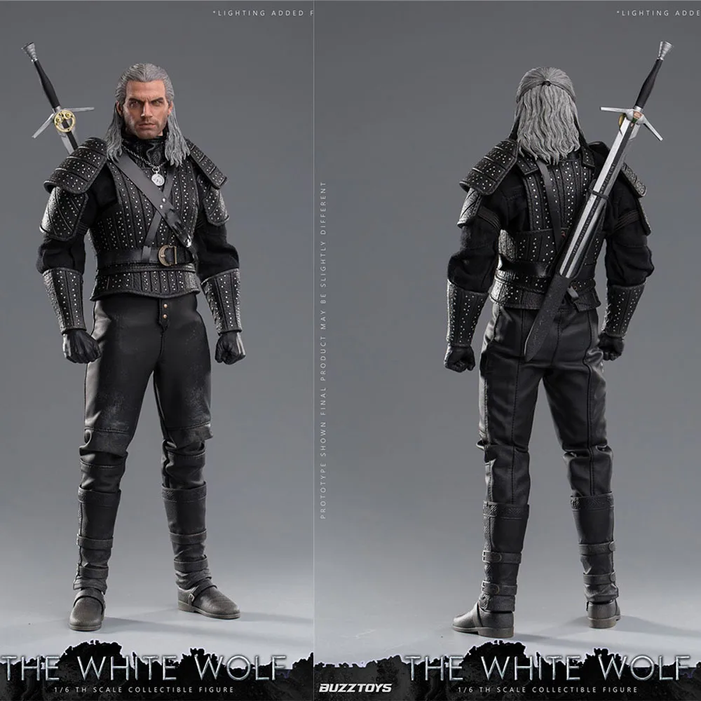 

BUZ001 1/6 The White Wolf Geralt Figure Model 12'' Full Set Male Action Doll Toys for Collection Pre-sale item