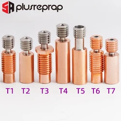 All metal Bi-Metal Heatbreak For 1.75mm Filament e3dV6 Hotend Heater Block Copper Stainless Steel Bimetal Throat Prusai3 MK3