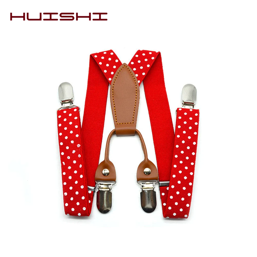 HUISHI-tirantes para niños y niñas, traje de esmoquin a juego con puntos de amor, correas elásticas ajustables, Unisex, para boda