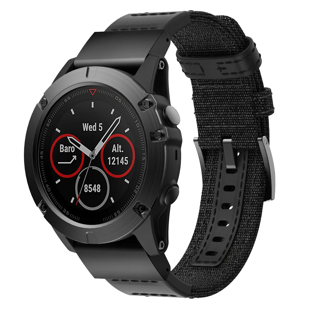 22 مللي متر 26 مللي متر ل Garmin Fenix 6S 6 6X برو 5s 5 5X زائد Easyfit قماش حزام الساعات الإفراج السريع Fenix 7 7X 3 HR إندورو D2 حزام المعصم