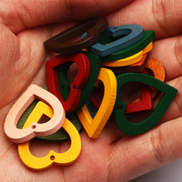 30pcs 23x25mm Heart Shape Wood Pendants Wooden Slice Charms For Jewelry Making Diy Earrings Necklace Bracelet Accessories