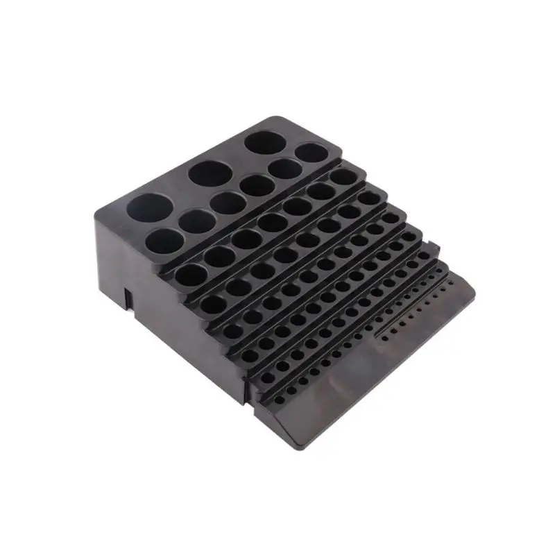 Black Drill Bit Storage Box Milling Cutter Drill Finishing Holder Case L4MB