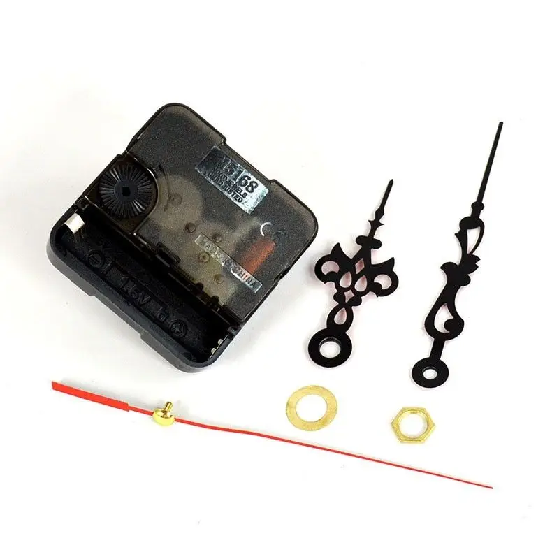 

Movement DIY Tools Part Kit Quartz Black and Red Silent Clock Hands Mechanism