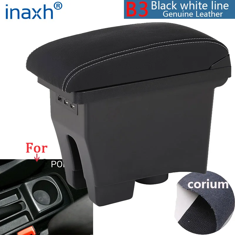 For Volkswagen POLO Armrest 2012-2018 New For VW POLO Mk5 6R Vento Car Armrest Box Center Storage Box Car Accessories Retrofit image 3