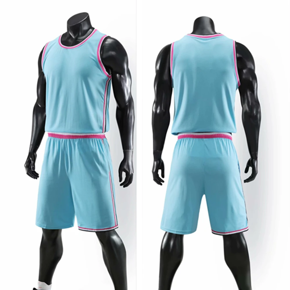 Maglia da basket per giovani Set donna uomo uniformi da basket tuta da allenamento gilet da allenamento pantaloncini a doppia tasca abbigliamento