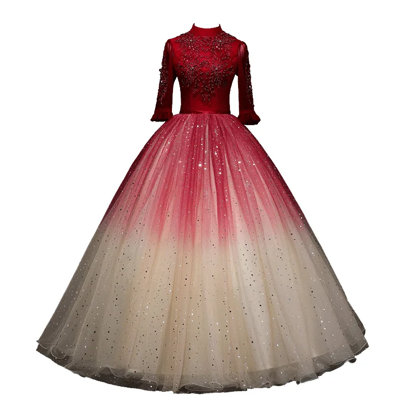 Quinceanera Kleider 2020 Neue Luxus Party Prom Ballkleid Vintage Spitze Gefrieste Vestidos Robe De Bal Plus Größe