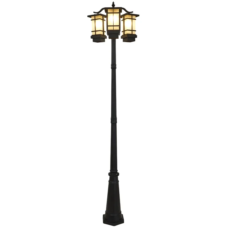 

(H≈2.3M)New Chinese style street lamp high pole lamp garden lamp waterproof villa garden landscape lamp outdoor lawn park