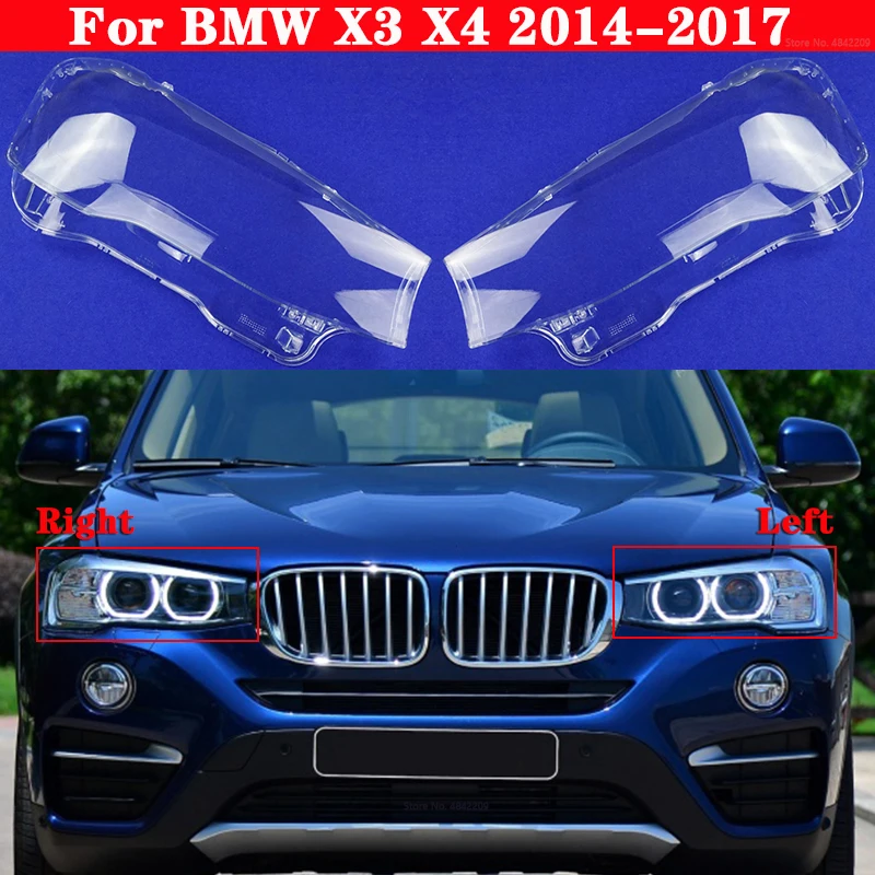 

Передняя светильник шка фары автомобиля для BMW X3 X4 F26 2014-2017, прозрачная крышка абажура, крышка фары, стеклянная крышка объектива
