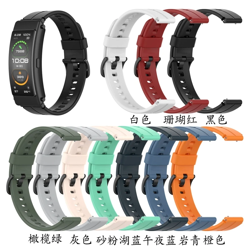 Universal Silicone 16mm Watch Band Strap for -Huawei TalkBand B3 B6 TW2T35400 TW2T35900 D23 20 Dropshipping