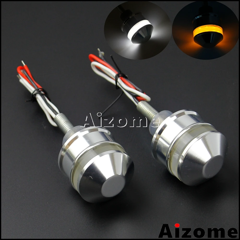 

Motorcycle 25mm Bar End Blinkers Turn Indicators Light 1" Handlebar LED Turn Signals For Harley Cafe Racer Chopper Bobber Custom