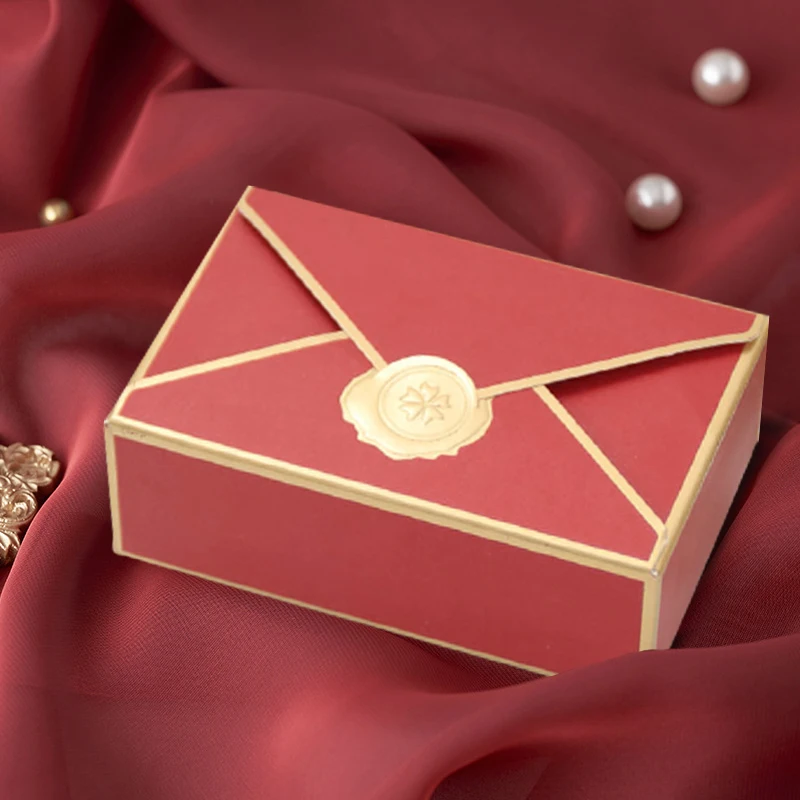 10/20 Stück Umschlagform Pralinenschachtel Schokolade Geschenkbox Verpackung für Gäste Babyparty Hochzeitsbevorzugung Geschenk Leckerliboxen Party Dekor – Detail 6