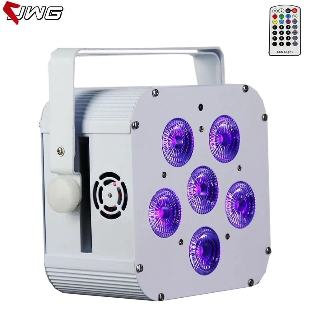 

Wedding Uplight 6x18w Rgbwa+Uv 6 In 1 Led Par Light Wireless Battery & Remote Control Par Light