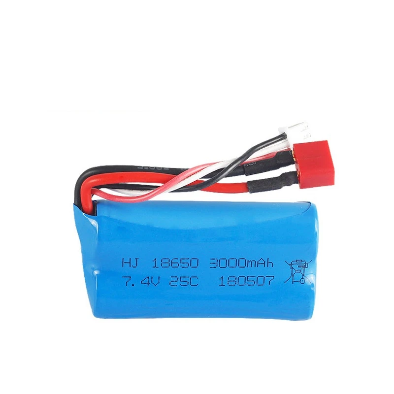 7.4V 3000mah bateria lipo 18650 2S T wtyczka do Q46 Wltoys 10428 /12428/12423 RC akcesoria samochodowe 7.4V akumulator o dużej pojemności