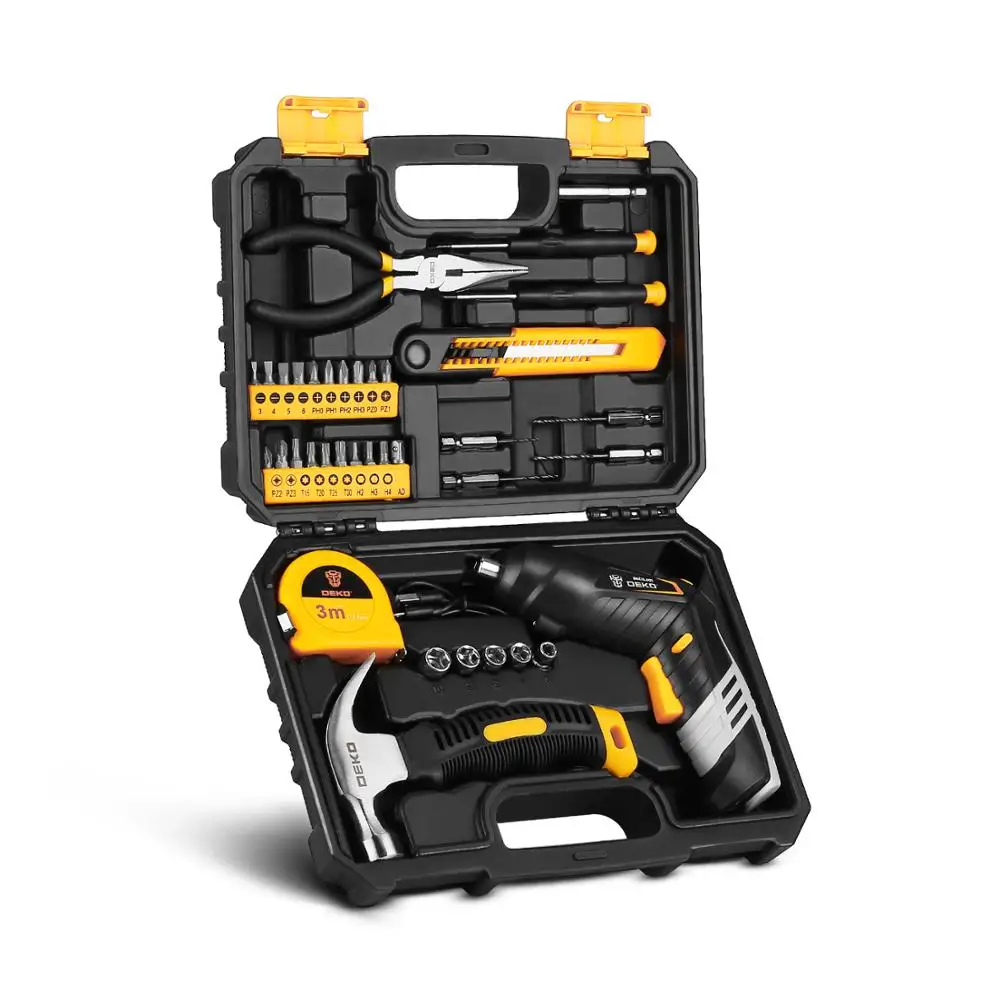 DEKO DKCS3.6O1 S1/S2/S3ไฟฟ้าไร้สายไขควง Keyless Chuck ชาร์จแบตเตอรี่