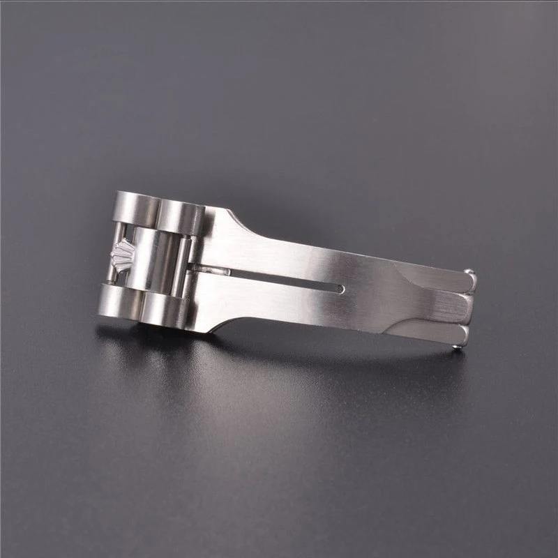 Watch accessories men and women butterfly buckle is suitable for Rolex buckle three beads all steel folding buckle 16MM