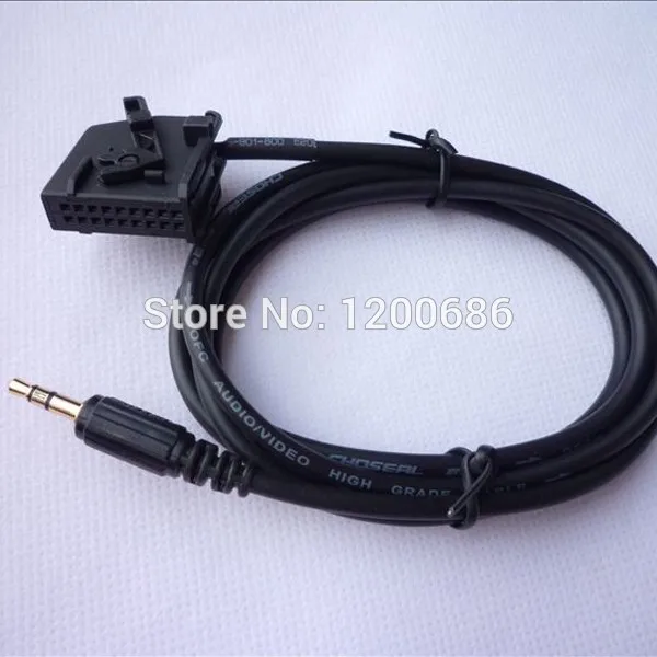 

3.5mm Jack Aux Input Adapter Audio cable For Volkswagen VW Golf V T5 Touran Touareg Sharan Passat Ford Seat Skoda B6 CD Changer