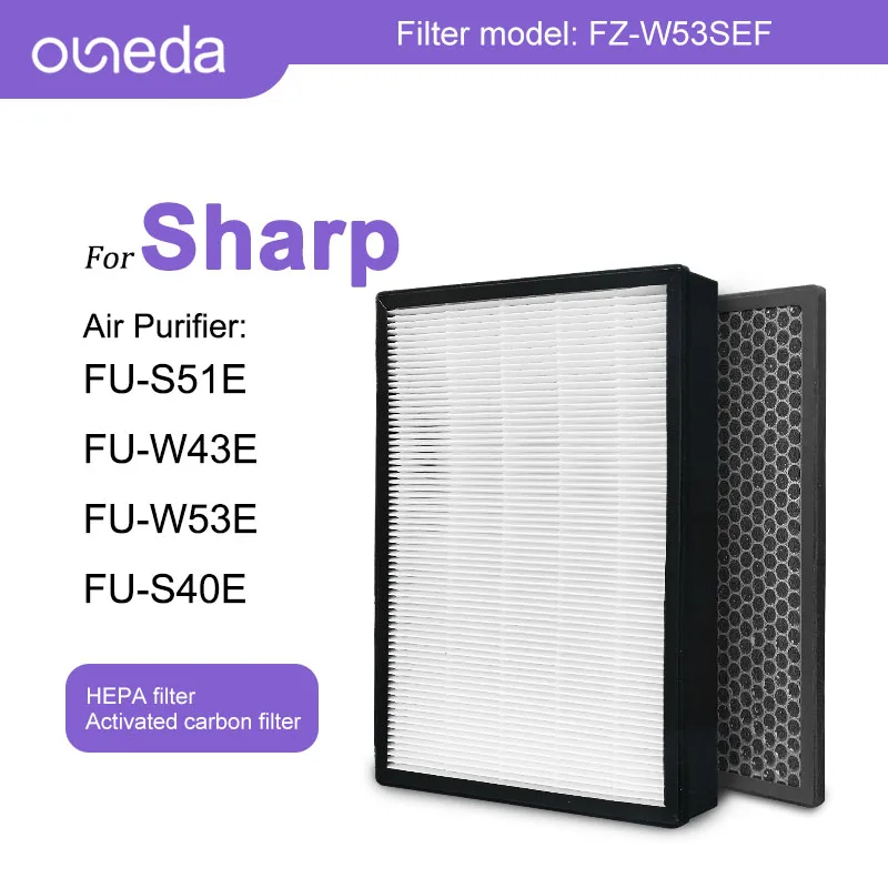 

Hepa фильтр очиститель воздуха Sharp FU-W53TA FU-W43TA FU-S51TA FU-S40TA очиститель воздуха фильтр воздушный фильтр для дома FZ-W53SEF фильтра с активированным углем