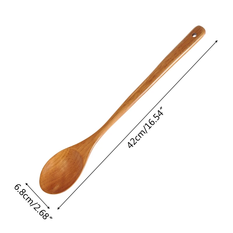 16.5 inch Giant Wood Spoon Long Handled Wooden Spoon For Cooking And Stirring Kitchen Utensil