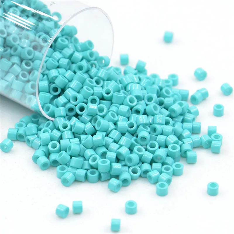 10 g/Rohr 1,6 mm Charm Glas Rocailles 2000 Stück Nicht-Extra-Finish Farbe Nachahmung Delica Perle für Kinder Schmuckherstellung – Detail 5