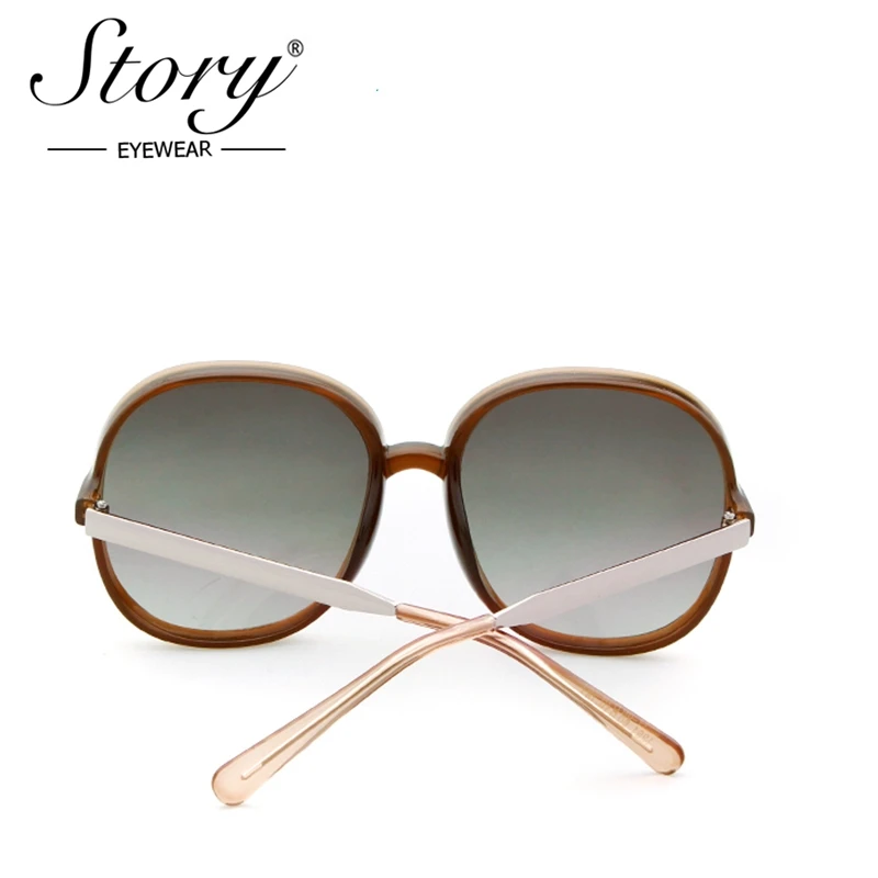 STORY Brand Designer Big Frame Sunglasses Female UV400 Shades Dark Green Women Sunglasses Oversized Luxury Sun Glasses oculos image 3
