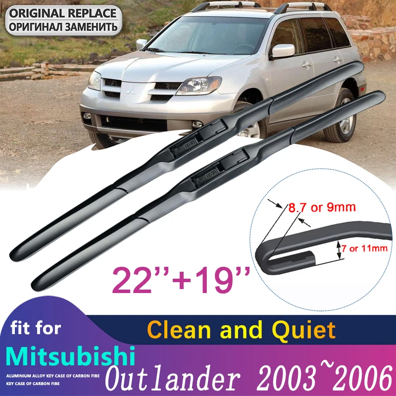 Car Wiper Blade for Mitsubishi Outlander 2003 2004 2005 2006 MK1 Front Windscreen Windshield Wipers Brushes Car Accessories