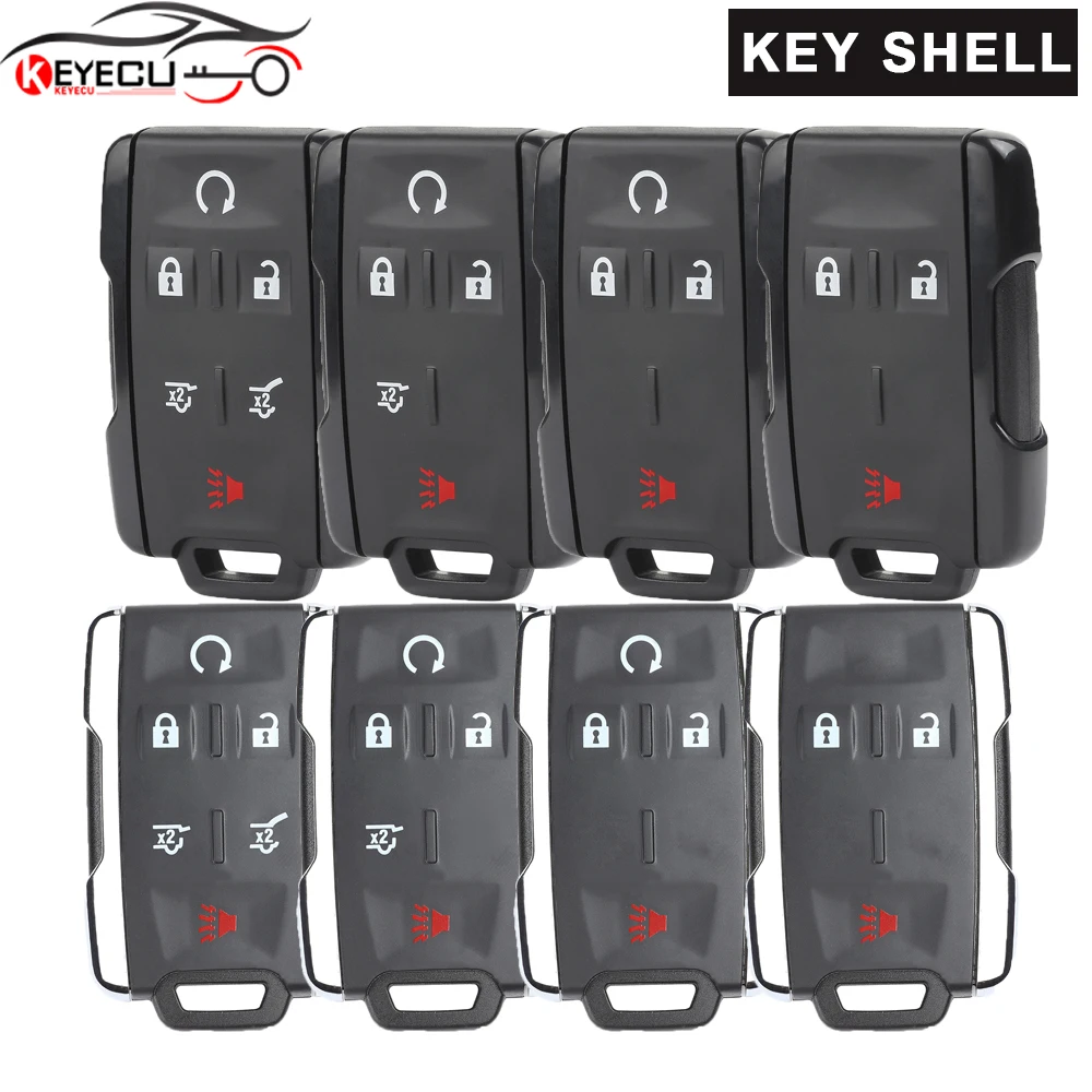 KEYECU 3B/4B/5B/6B Smart Remote Car Key Shell for Chevrolet Tahoe Traverse Suburban GMC Yukon Cadillac Escalade