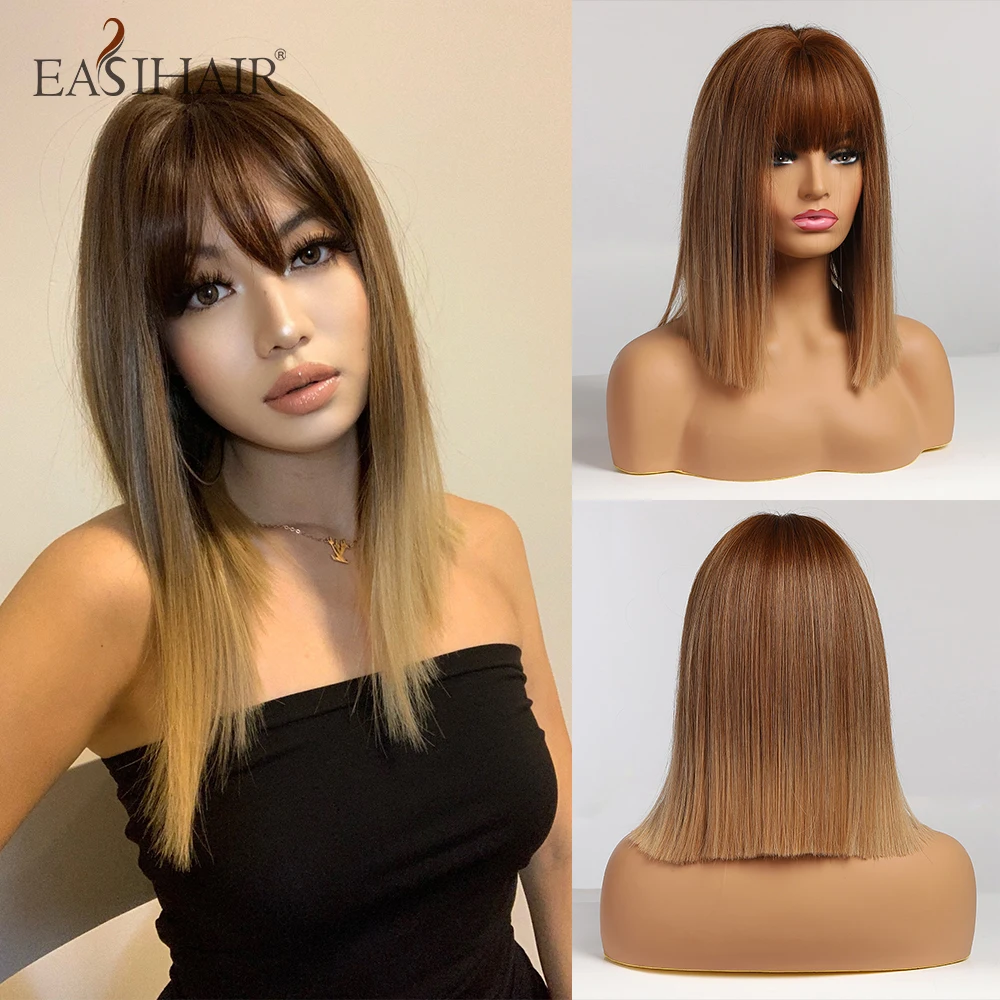 EASIHAIR Synthetic Wigs for Women Delivery from UK warehouse 3-5 Days Fast Shipping Brown Blonde Cosplay Wigs Heat Resistant