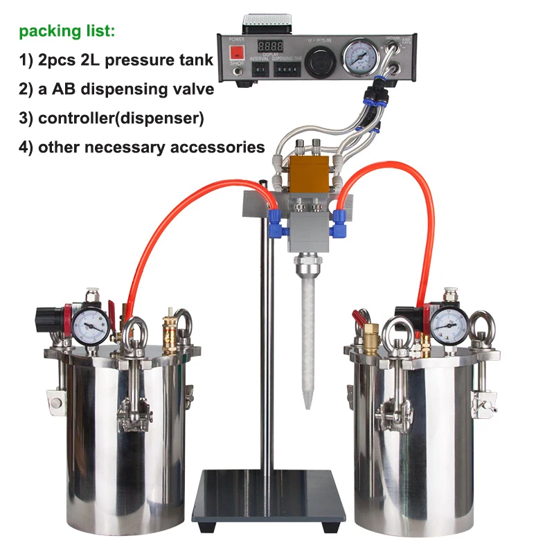 AB glue dispensing two component 2L 3L epoxy resin/Resin and hardener Automatic ab glue dispenser/isolated two-liquid dispenser