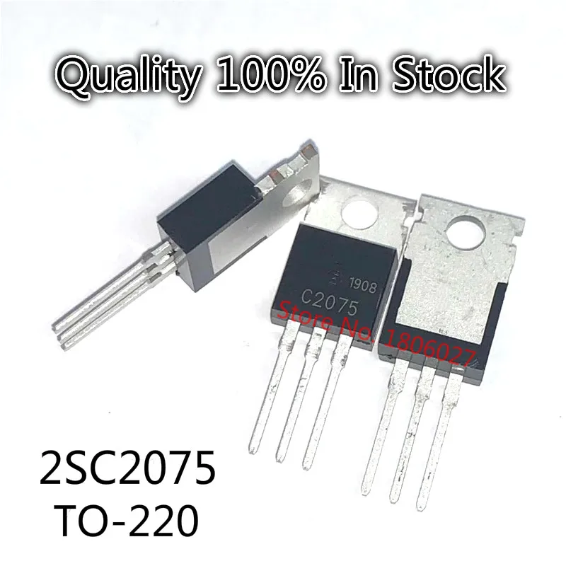 10 Buah/Lot C2075 2SC2075 4A 80V TO-220 Triode Frekuensi Tinggi