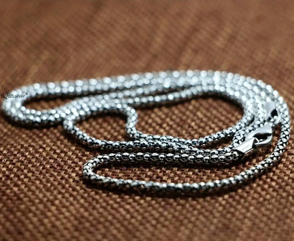 BOCAI NEW S925 Sterling Silver Italy Chain Promotions Woman's Silver Necklace