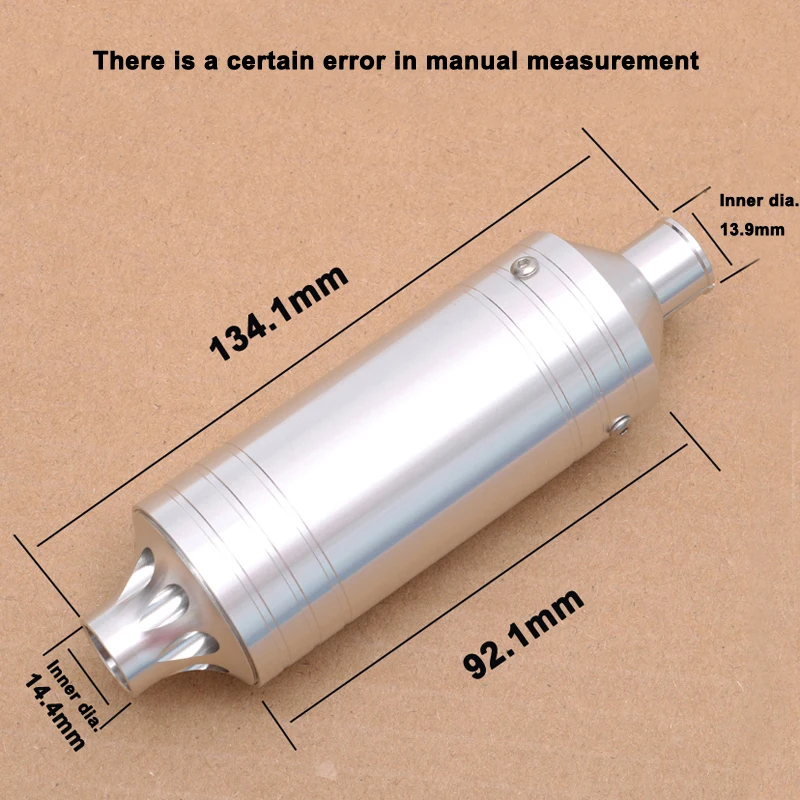 Silencer Aluminum Acoustical Damper Exhaust Pipe Motor Sound Muffler Noisy Eliminator Reducer for RC 26CC Petrol Boat Gas Engine