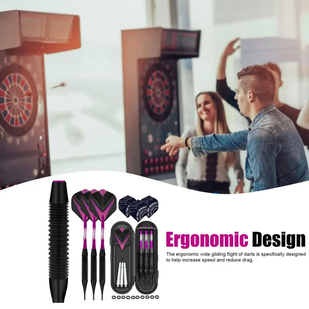 3PCS Soft Tip Darts Set Soft Safe Dart For Electronic Dart Board Professional Indoor Plastic Tip Darts Set For Dartboard Games