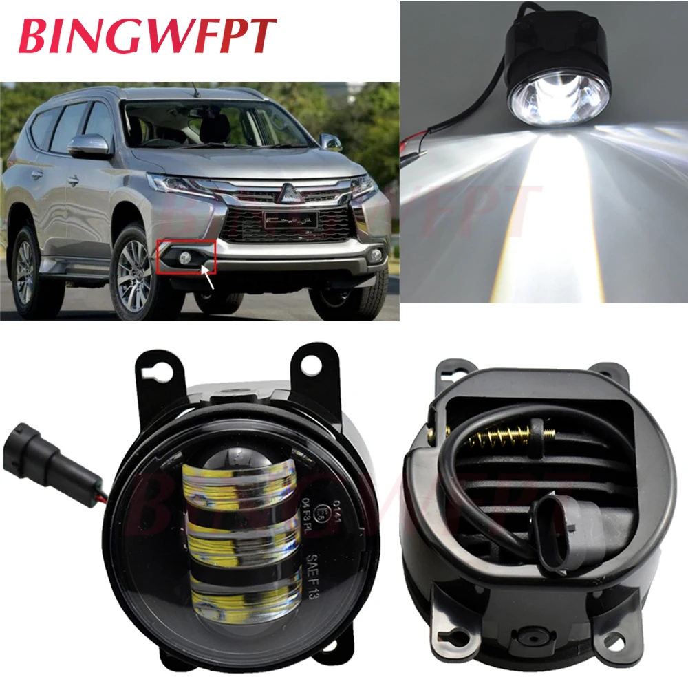 2pcs/pair LED fog Lights For Mitsubishi Pajero Sport /Montero Sport/Nativa/Prajero Dakar For Mitsubishi Outlander ZJ 2012~2015