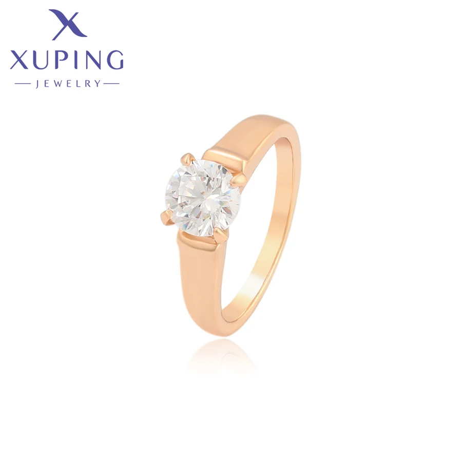 Xuping Jewelry Fashion New Arrival Gold Color Simple Ring for Women Wedding Gifts A00845015