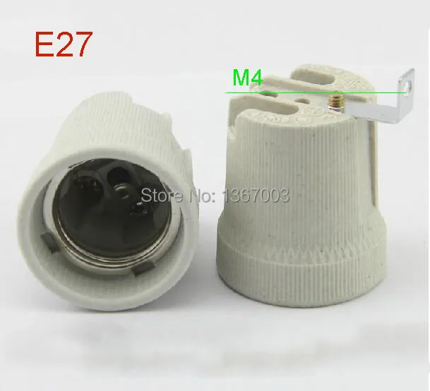 4PCS E27  Ceramic lamp holder,  660-watt 250-volt, With M4 screws