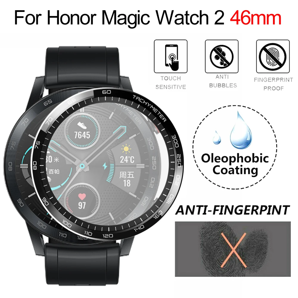 Protector de pantalla de cubierta completa curvada 3D, no de vidrio, suave, ultrafino, HD, transparente, para Honor Magic watch 2, 46mm, accesorio