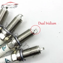 4PCS IKH16TT 4703 Dual Iridium Spark Plug For Toyota Hyundai Highlander Sonata Chrysler Genesi Tana 300 Dodge IKH16TT-4703