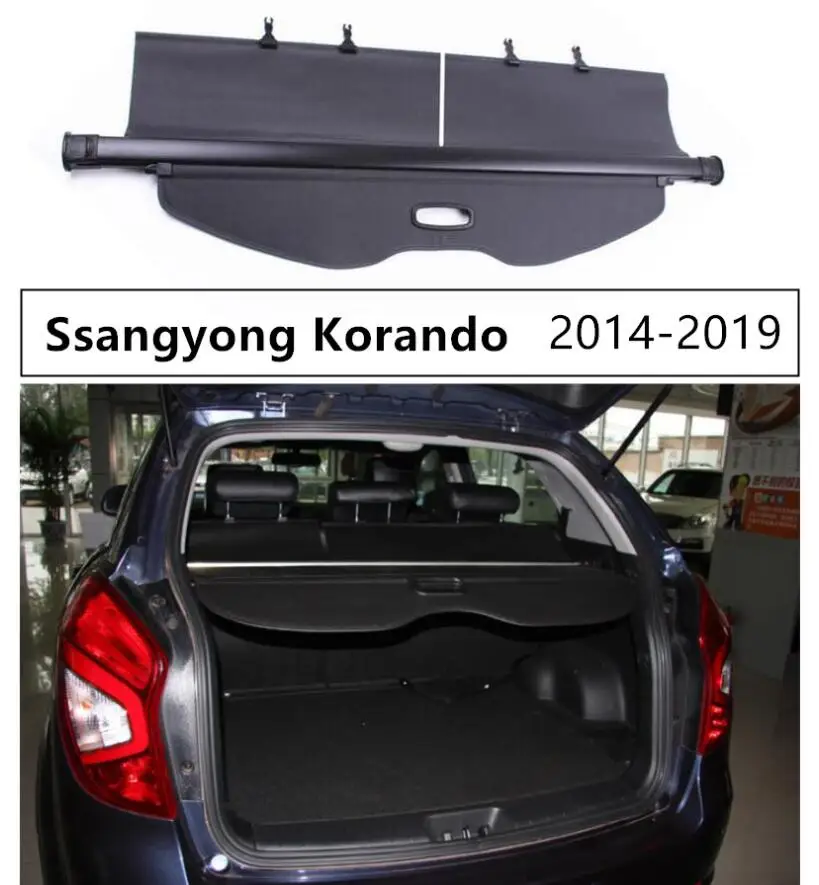 Rear Trunk Security Shield Cargo Cover For Ssangyong Korando 2014 2015 2016 2017 2018 2019 High Qualit Auto Accessories