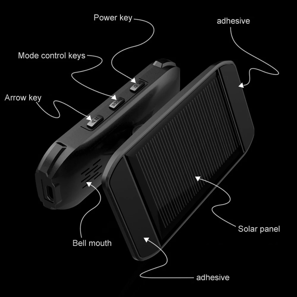 Solar TPMS Tire Pressure Monitoring System Temperature Warning Fuel Save Car Tyre Pressure Monitor 4 External Sensors Cartronics