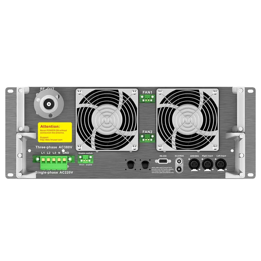 FMUSER-transmisor FM de 3,5 kW y 3500W, tamaño 4U para estación de Radio FM, Brodcasting, FSN-3500T