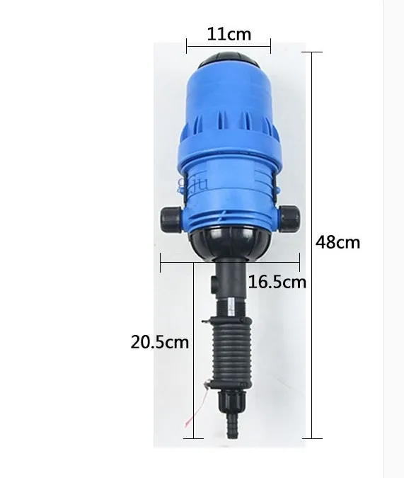 Fertilizer injector dispenser proportionalizer 0.4%-4% fertilizer water driven chemical injector