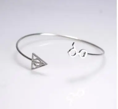 Harried Potter Jewelry Fashion Simplicity Death Triangle Artifact Bracelet Deathly Hallows Luna Glasses Girls Gift Toys Figures