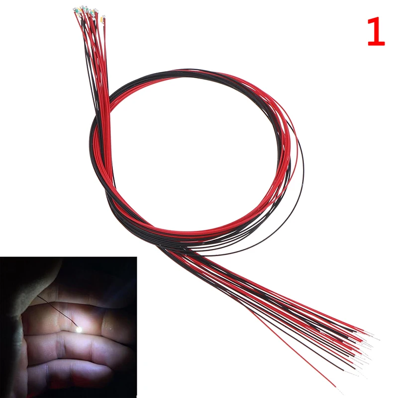 10Pcs/pack 20cm T0603wm Soldered Micro Litz Wired Leads Warm White Smd Led 0603