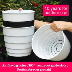 Meshpot 14 cm17cm 21cm 25cm Plastic Flower Pot Root Control Garden Planter Excellent Drainage Suitable for Rose Lily Green Plant