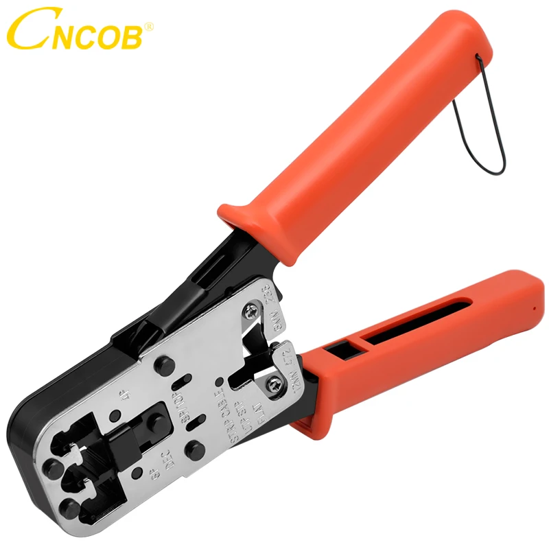 CNCOB Cable Crimper,3 Modular Crimp Tools for Cutter ,Stripper, Crimping 8P8C/RJ-45,6P6C/RJ12,6P4C/RJ-11,4P4C&4P2C RJ-9