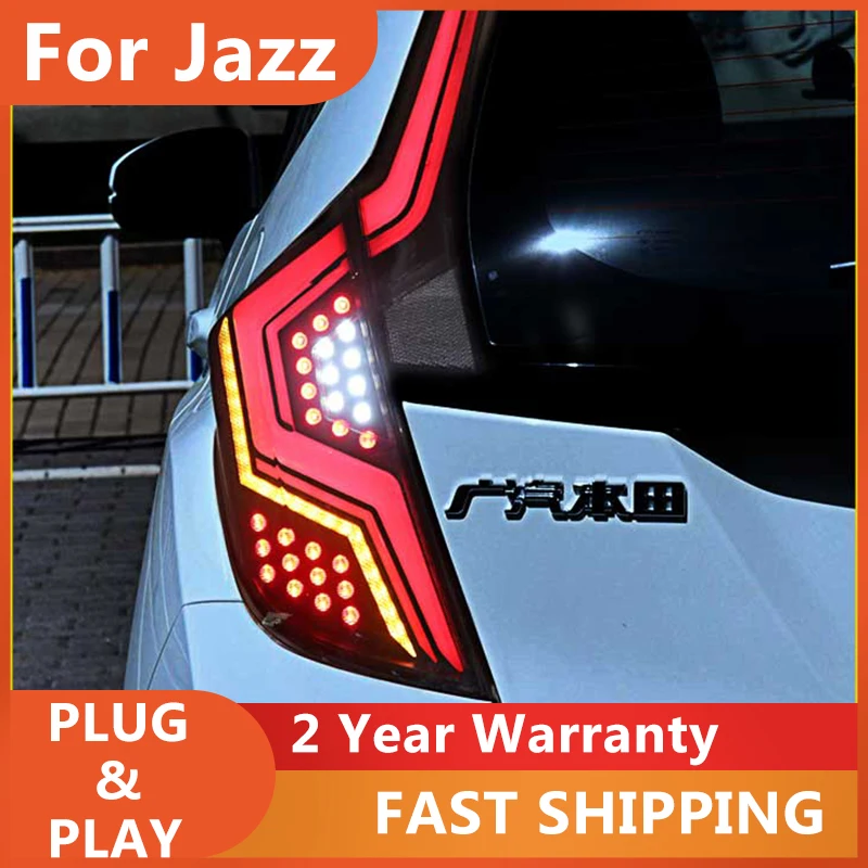 

Задний фонарь для Honda FIT GK5, задний фонарь 2014-2018, джазовые задние фонари, задний DRL, противотуманный тормоз, указатель поворота заднего хода