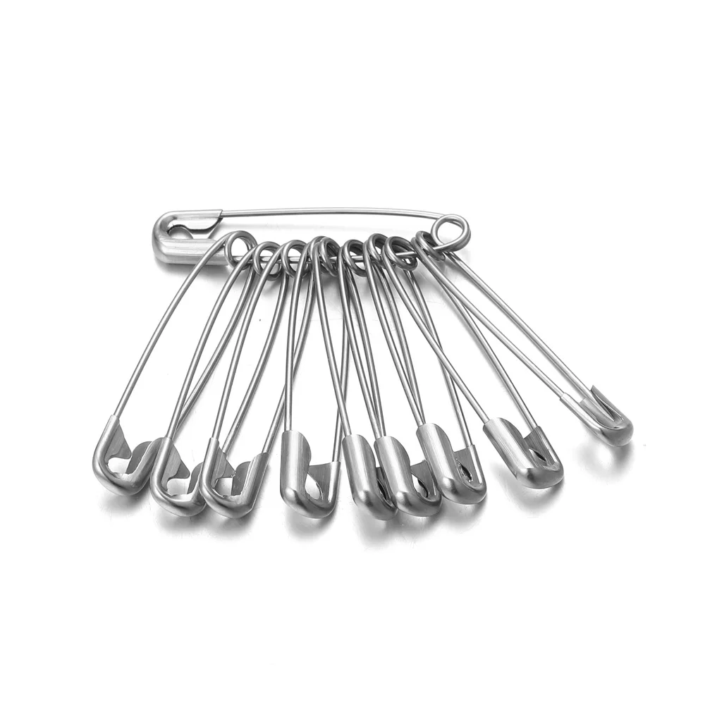 50pcs/lot High Quality Stainless Steel Safety Pins DIY Sewing Tools Accessory Needles Large Safety Pin Small Brooch Wholesale