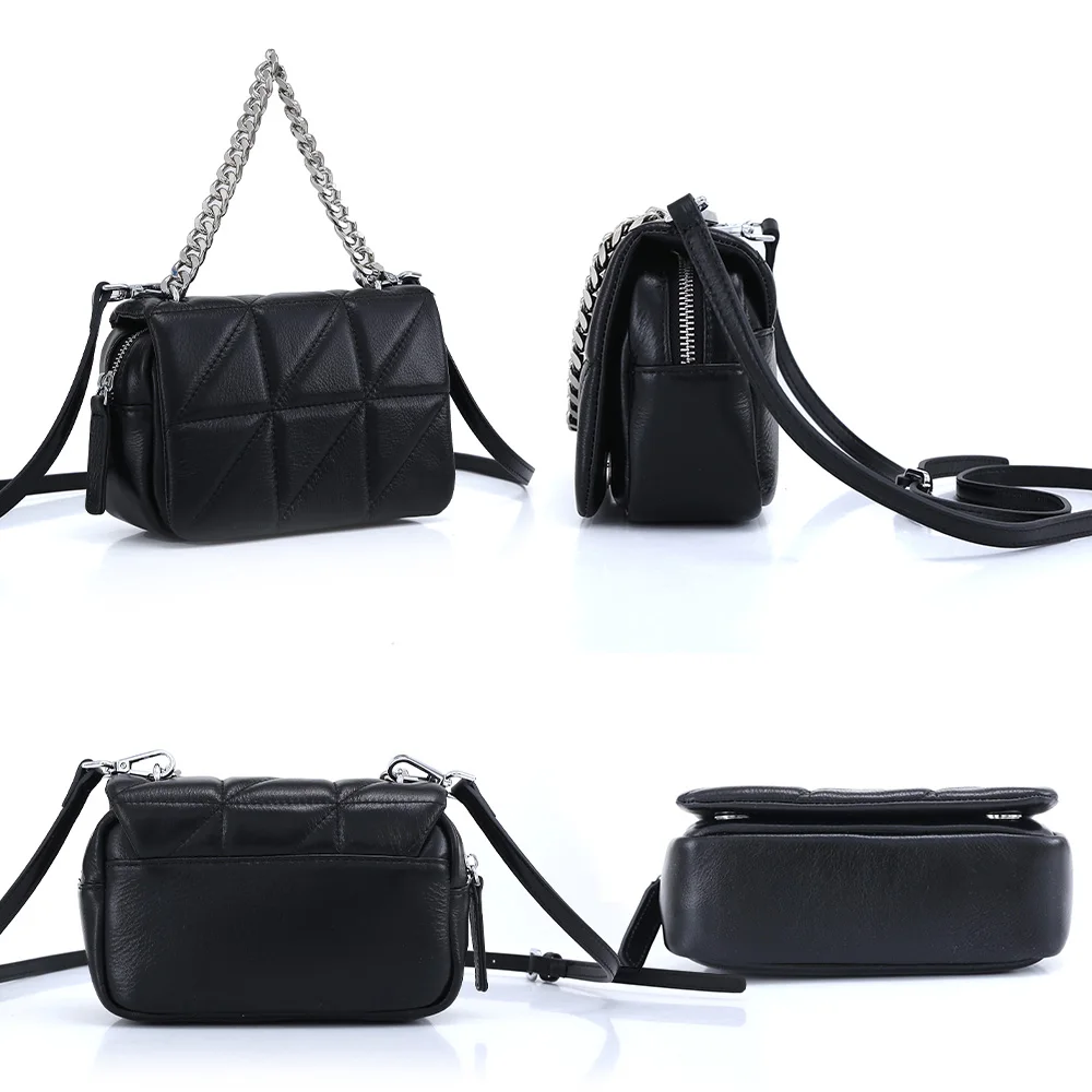 Zency moda letnia mała torba typu crossbody dla kobiet designerska torba na ramię diamentowa krata torebka kwadratowe torby z paskiem z łańcuszkiem